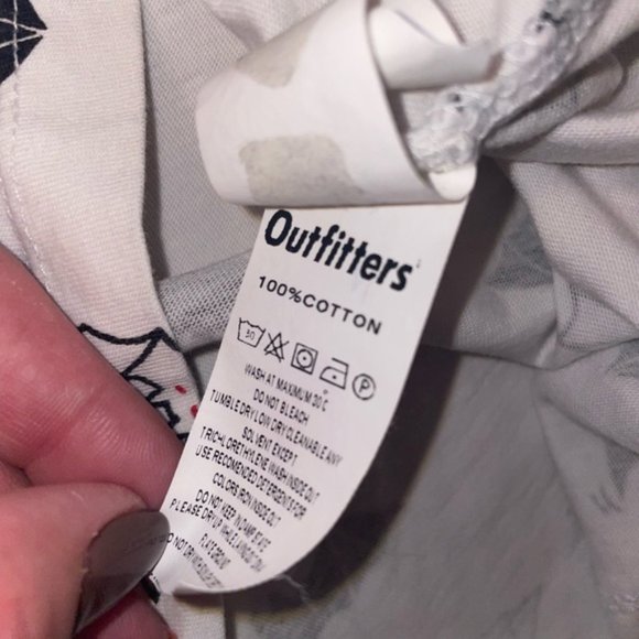 White Halloween Bat 2 Piece PJ Shorts Pyjamas - Picture 5 of 8